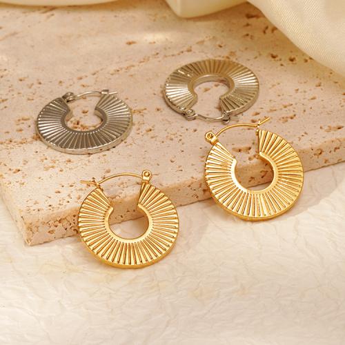 Stainless Steel Lever Terug Earring, 304 roestvrij staal, gold plated, mode sieraden, meer kleuren voor de keuze, Verkocht door pair