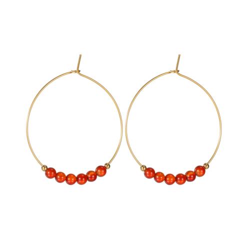 Herren Edelstahl Kreolen, 304 Edelstahl, mit Edelstein, 18K vergoldet, Modeschmuck & für Frau, verkauft von Paar