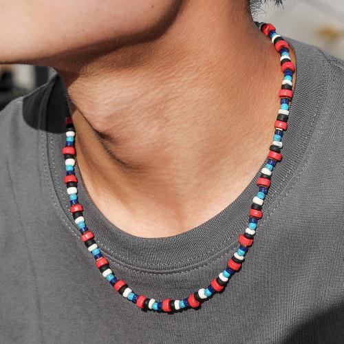 Collier bijoux de pierre gemme, Pierre naturelle, avec bois & alliage de zinc, Placage de couleur d'or, bijoux de mode, plus de couleurs à choisir, Vendu par PC