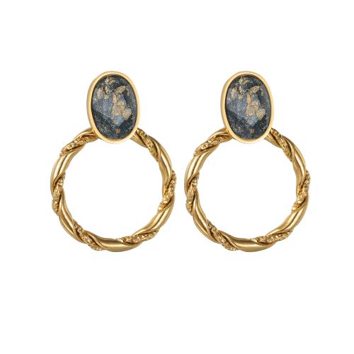 Nerezová ocel náušnice, 304 Stainless Steel, s Pryskyřice, módní šperky & pro ženy & dutý, více barev na výběr, Prodáno By Pair