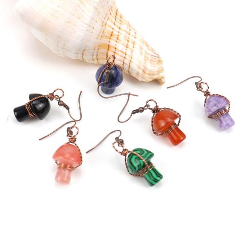 Earrings Gemstone, le sreang práis & Sinc Alloy, lámhdhéanta, jewelry faisin & ábhair éagsúla do rogha & do bhean, Díolta De réir Péire