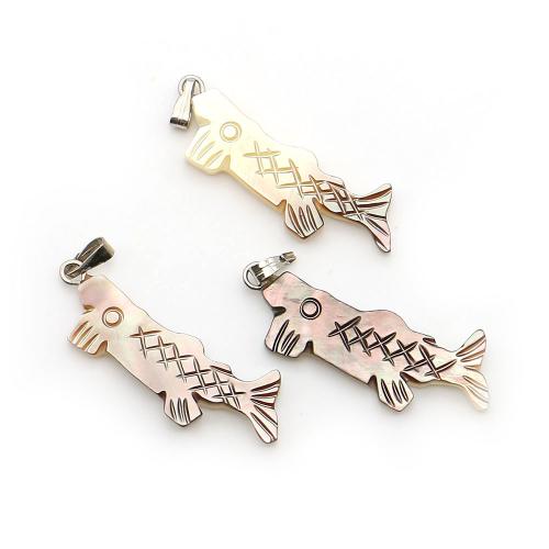 Shell Halsband, Svart + läpp + skal, med Vax & Järn, Fisk, DIY, blandade färger, 12x34mm, Längd 45 cm, Säljs av PC