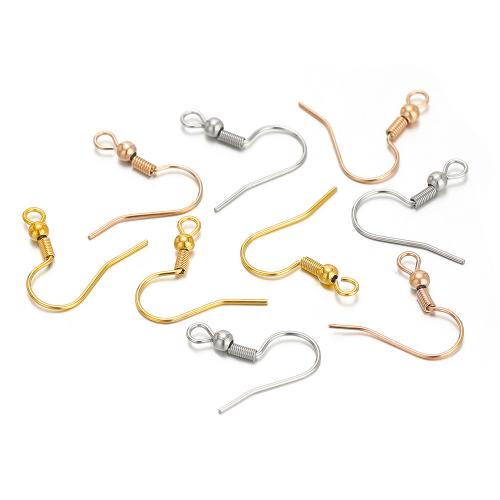 Σύρμα άγκιστρου από ανοξείδωτο χάλυβα, 304 από ανοξείδωτο χάλυβα, χρώμα επίχρυσο, DIY, περισσότερα χρώματα για την επιλογή, 50PCs/τσάντα, Sold Με τσάντα