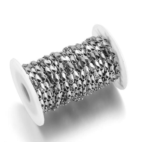 Nerezová ocel šperky řetěz, 304 Stainless Steel, barva pozlacený, DIY, více barev na výběr, Prodáno By m