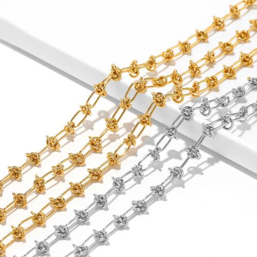 Nerezová ocel šperky řetěz, 304 Stainless Steel, barva pozlacený, DIY, více barev na výběr, Prodáno By m