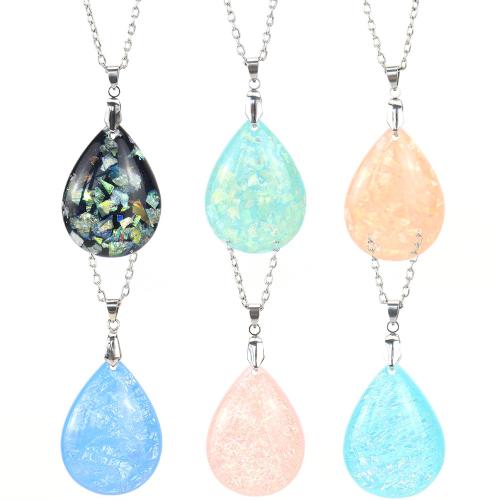 Collier résine, avec fer, Placage, bijoux de mode & styles différents pour le choix & pour femme, plus de couleurs à choisir, Vendu par PC