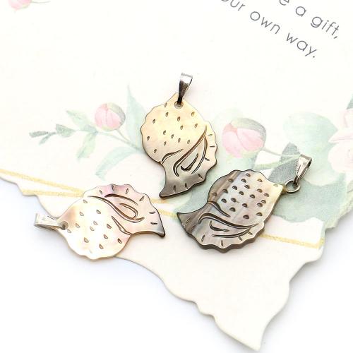 nero conchglia pendente, with corda di cera & ferro, Lumaca di mare, DIY, colori misti, Venduto da PC