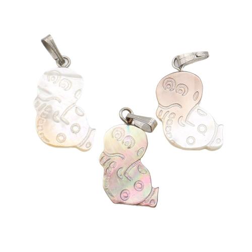 Φυσικά Μενταγιόν Yellow Shell, με Κερί & Σίδερο, Φίδι, DIY, περισσότερα χρώματα για την επιλογή, 15x22mm, Sold Με PC