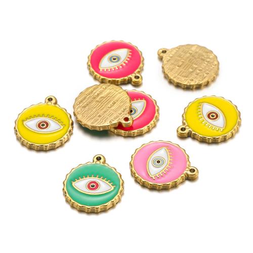 304 rostfritt stål Hänge, guldfärg pläterade, DIY & emalj, fler färger för val, 4PC/Bag, Säljs av Bag