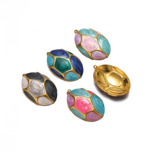 Nerezová ocel Šperky Přívěsky, 304 Stainless Steel, barva pozlacený, DIY & smalt, více barev na výběr, 5PC/Bag, Prodáno By Bag