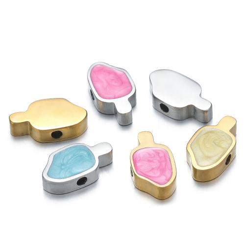 Nerezová ocel Šperky Přívěsky, 304 Stainless Steel, barva pozlacený, DIY & smalt, více barev na výběr, 5PC/Bag, Prodáno By Bag