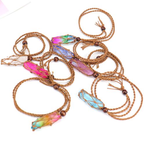 Gemstone smycken halsband, Ädelsten, med Terylene Cord, handgjord, mode smycken & olika material för val & för kvinna, Säljs av PC