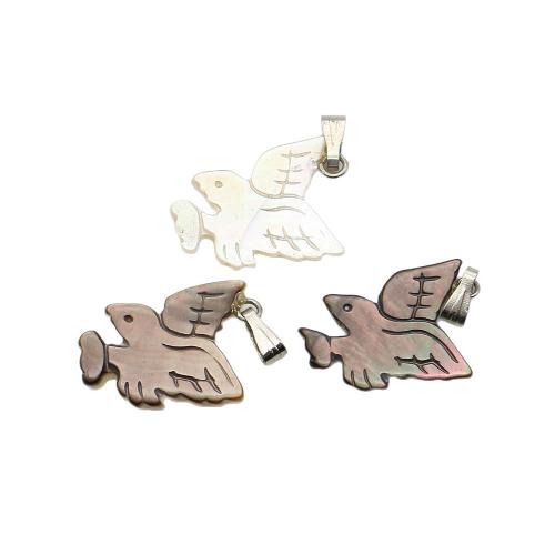 Sea Shell Hänge, med Vax & Järn, Fågel, DIY, fler färger för val, 15x22mm, Säljs av PC