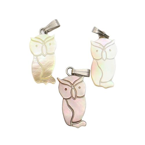 Sea Shell Hänge, med Vax & Järn, Owl, DIY, fler färger för val, 10x23mm, Säljs av PC