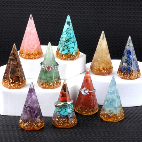 Resin Ring Display with Gemstone polished Sold By PC