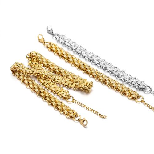 Stainless Steel smycken Ställer, armband & halsband, 304 rostfritt stål, guldfärg pläterade, mode smycken, fler färger för val, Säljs av PC