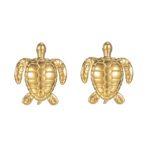 Edelstahl Ohrringe, 304 Edelstahl, plattiert, Modeschmuck & verschiedene Stile für Wahl & für Frau, goldfarben, verkauft von Paar