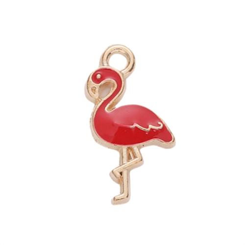 Zinc Alloy émail Pendants, alliage de zinc, oiseau, Placage, DIY, plus de couleurs à choisir, 100PC/sac, Vendu par sac