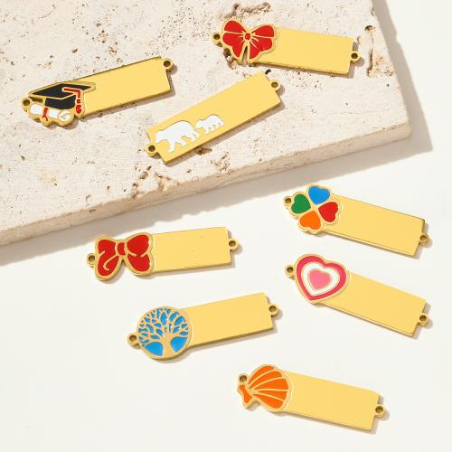 Nerezová ocel Connector, 304 Stainless Steel, DIY & smalt, více barev na výběr, 3PC/Bag, Prodáno By Bag