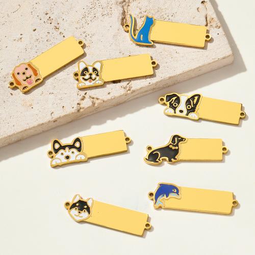 Nerezová ocel Connector, 304 Stainless Steel, DIY & smalt, více barev na výběr, 3PC/Bag, Prodáno By Bag