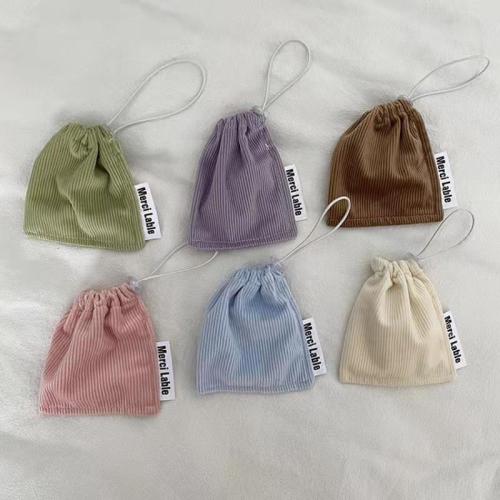 Jewelry Pouches Bags Corduroy dustproof Random Color Sold By PC