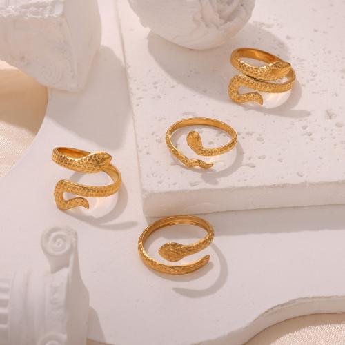 Prst prsten z nerezové oceli, 304 Stainless Steel, barva pozlacený, módní šperky, zlatý, Prodáno By PC