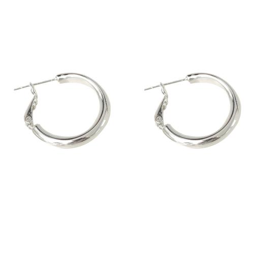 Laiton Leverback boucle d'oreille, avec alliage de zinc, Placage, bijoux de mode & pour femme, plus de couleurs à choisir, Diameter: 2.2cm, Vendu par paire