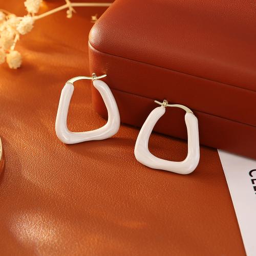 Blås Leverback örhänge, Mässing, äkta guldpläterad, mode smycken & för kvinna & emalj, Säljs av Par