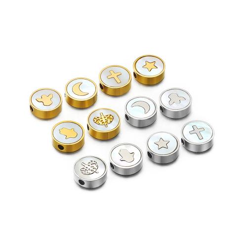 304 rostfritt stål Bead, guldfärg pläterade, DIY & emalj, fler färger för val, 5PC/Bag, Säljs av Bag