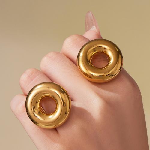 Rostfritt stål Fingerringar, 304 rostfritt stål, guldfärg pläterade, mode smycken, fler färger för val, Säljs av PC