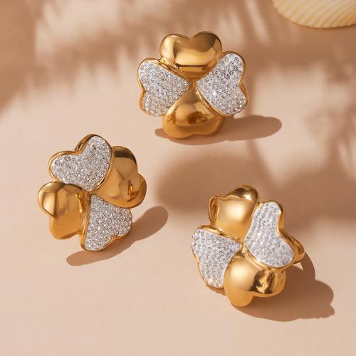 Cubic Zirconia nerezové prst prsten, 304 Stainless Steel, barva pozlacený, módní šperky & micro vydláždit kubické zirkony, více barev na výběr, Prodáno By PC