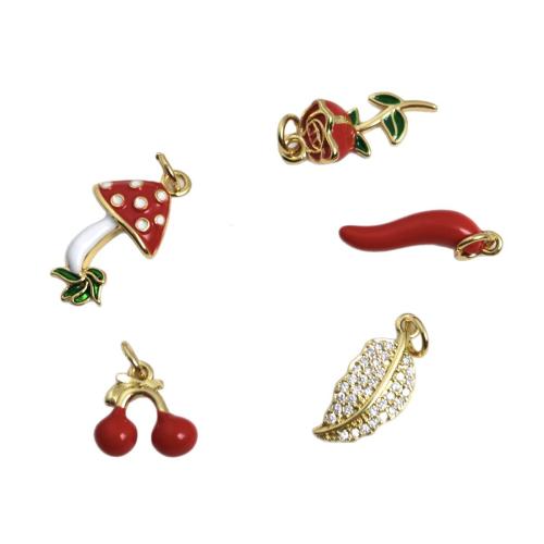 Rhinestone Brass Hängen, Mässing, plated, mode smycken & emalj & med strass, fler färger för val, nickel, bly och kadmium gratis, 3PC/Bag, Säljs av Bag