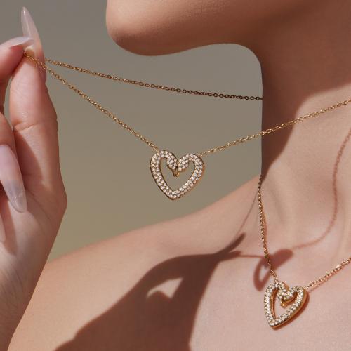 Cubic Zirconia Stainless Steel smycken, armband & örhänge & halsband, 304 rostfritt stål, guldfärg pläterade, mode smycken & micro bana cubic zirconia, fler färger för val, Säljs av PC