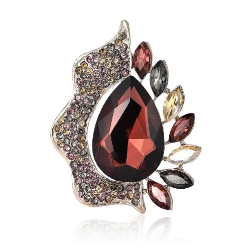 Drahokamu Brož, Zinek, á, pro ženy & s drahokamu & dutý, více barev na výběr, Prodáno By PC