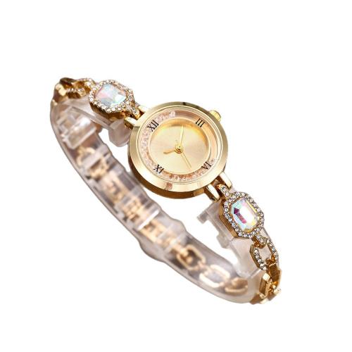 Kvinnor Klocka Armband, Legering, med Glas, plated, mode smycken & för kvinna & med strass, fler färger för val, Längd 20.5 cm, Säljs av PC