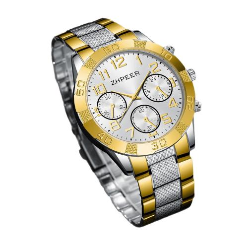 Men Wrist Watch Alloy with Glass & 304 Stainless Steel plated fashion jewelry & for man & with rhinestone Length 23 cm Sold By PC