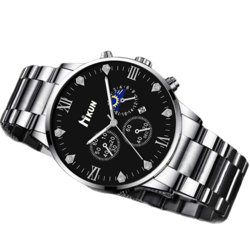 Men Wrist Watch Alloy with Glass & 304 Stainless Steel plated fashion jewelry & for man & with rhinestone Length 25 cm Sold By PC