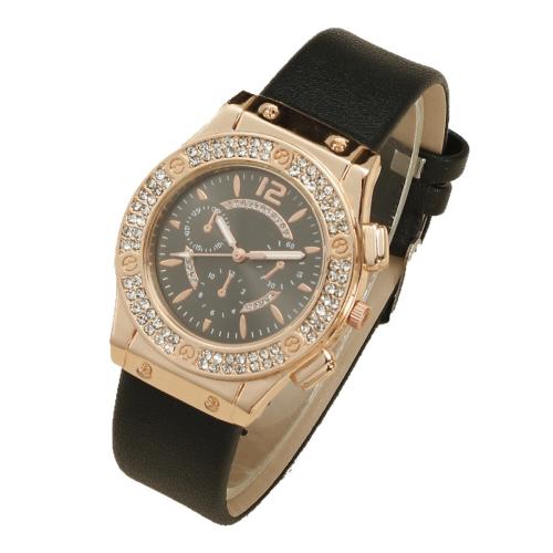 Femmes montre-bracelet, Alliage, avec verre & Acier inoxydable 304, Placage, bijoux de mode & pour femme & avec strass, plus de couleurs à choisir, Longueur 24 cm, Vendu par PC