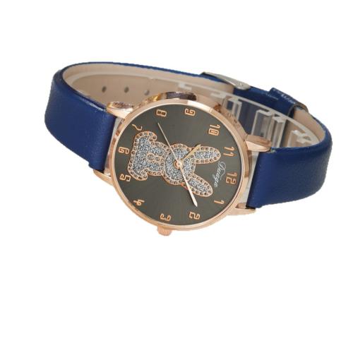 Women Wrist Watch Alloy with Faux Leather & Glass & 304 Stainless Steel plated fashion jewelry & for woman & with rhinestone Length 24 cm Sold By PC