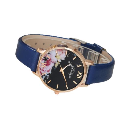 Women Wrist Watch Alloy with Faux Leather & Glass & 304 Stainless Steel plated fashion jewelry & for woman Length 24 cm Sold By PC