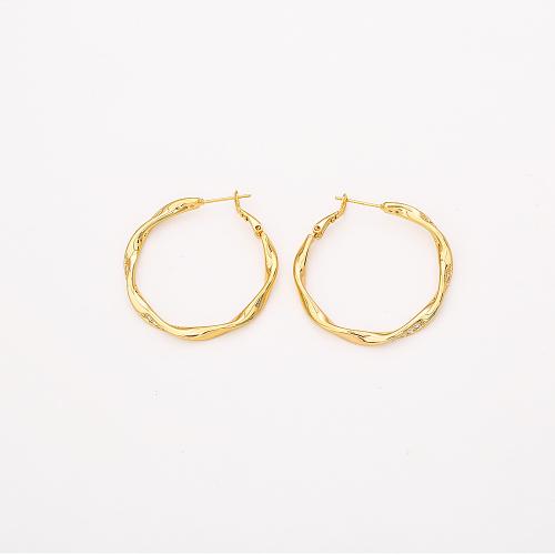 Cilindrata Zircone Orecchini in ottone micro pavimenta, placcato, gioielli di moda & Micro spianare cubic zirconia & per la donna, nessuno, Venduto da coppia