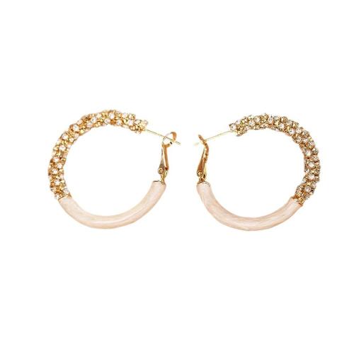 Cilindrata Zircone Orecchini in ottone micro pavimenta, placcato oro vero, Micro spianare cubic zirconia & per la donna & smalto, nessuno, Venduto da coppia