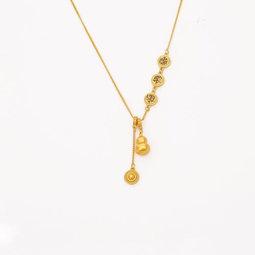 Blås Collier, Mässing, Calabash, sjöng guldpläterade, mode smycken & för kvinna, Säljs av PC