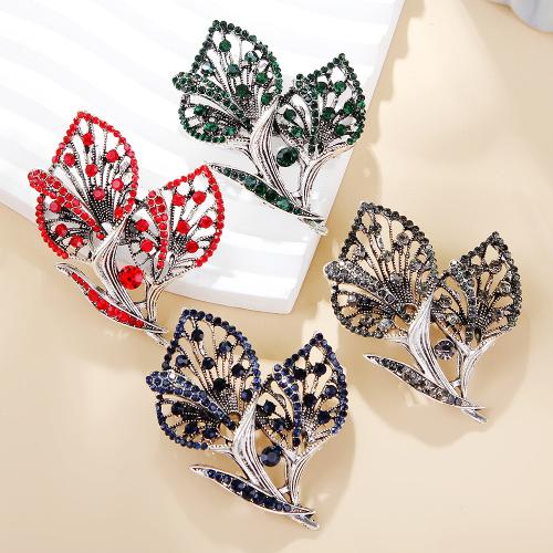 Spille a strass, lega in zinco, Calla Lily, placcato, per la donna & con strass & cavo, nessuno, Venduto da PC