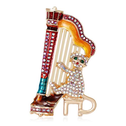 Spille a strass, lega in zinco, placcato, per la donna & smalto & con strass & cavo, Venduto da PC