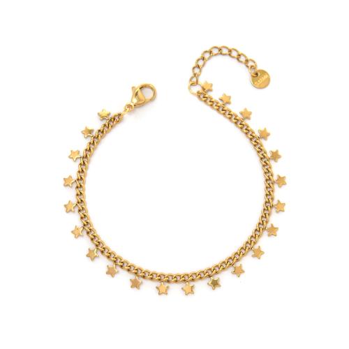 Bracciale gioielli in acciaio inossidabile, 304 acciaio inox, placcato color oro, gioielli di moda & per la donna, Venduto da PC