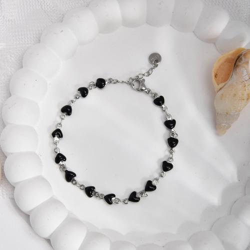 Bracciale gioielli in acciaio inossidabile, 304 acciaio inox, placcato, gioielli di moda & per la donna & smalto, nessuno, Venduto da PC