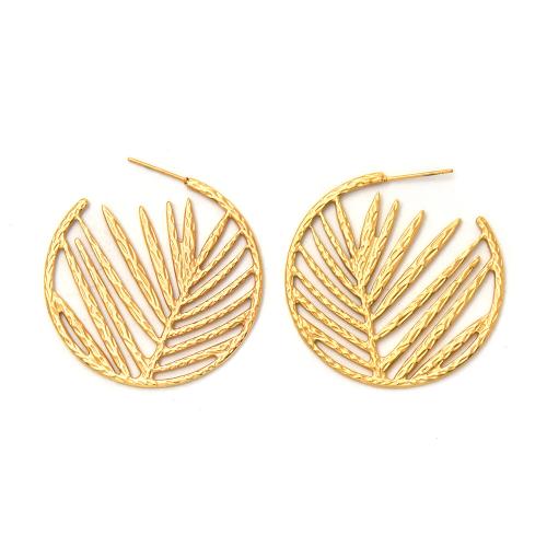 Rostfritt stål Stud Örhängen, 304 rostfritt stål, plated, mode smycken & för kvinna & ihålig, gyllene, Säljs av Par