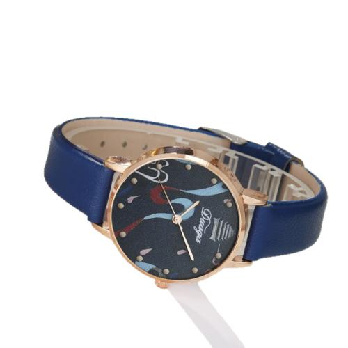 Women Wrist Watch Alloy with Faux Leather & Glass & 304 Stainless Steel plated fashion jewelry & for woman & with rhinestone Length 24 cm Sold By PC
