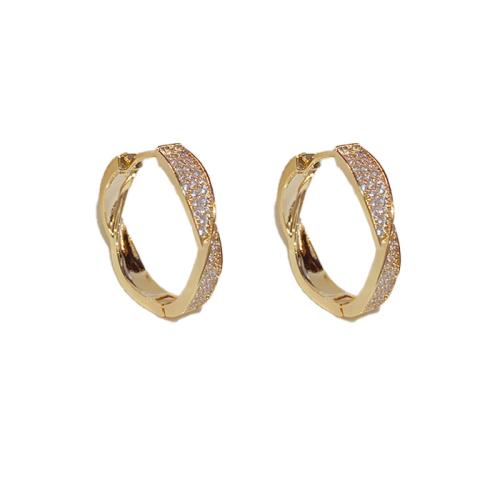 Kuutio Zirkonia Mikro Paven Messinki Korvakorut, päällystetty, muoti korut & Micro Pave kuutiometriä zirkonia & naiselle, enemmän värejä valinta, 23x5mm, Myymät Pair